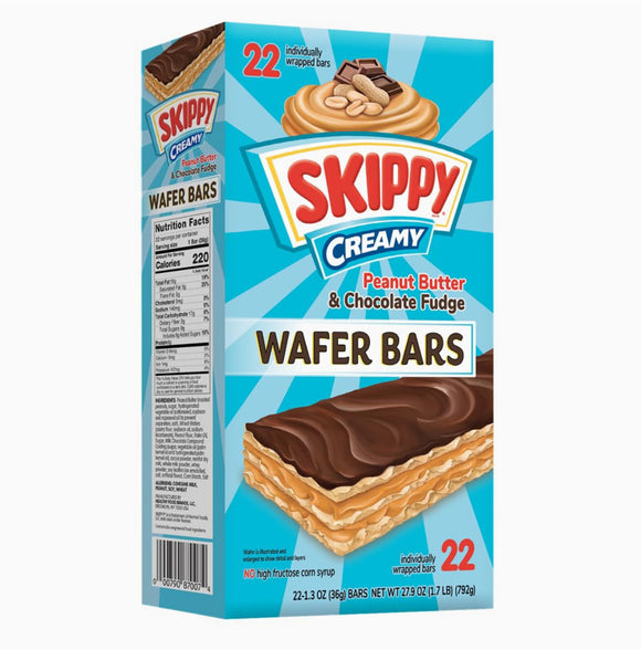SKIPPY Creamy Peanut Butter & Chocolate Fudge Wafer Bars