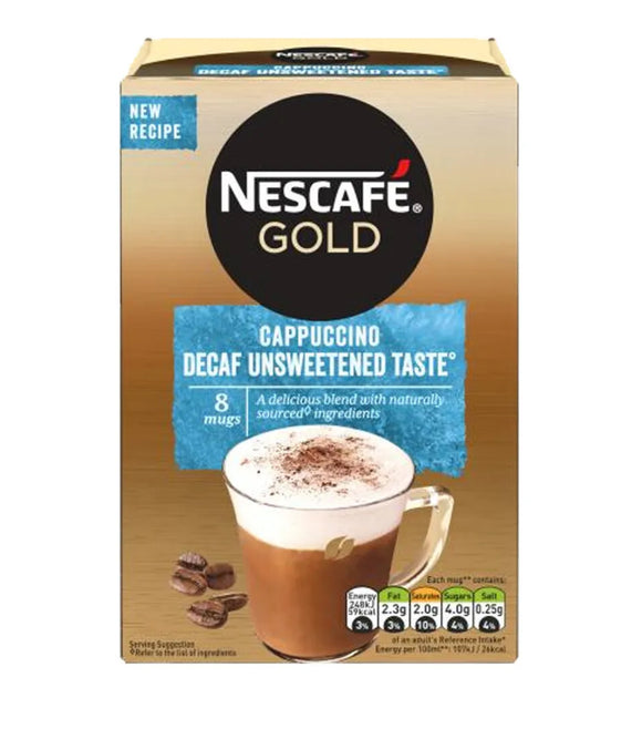 Nescafe Gold Cappuccino Decaf Unsweetened Taste