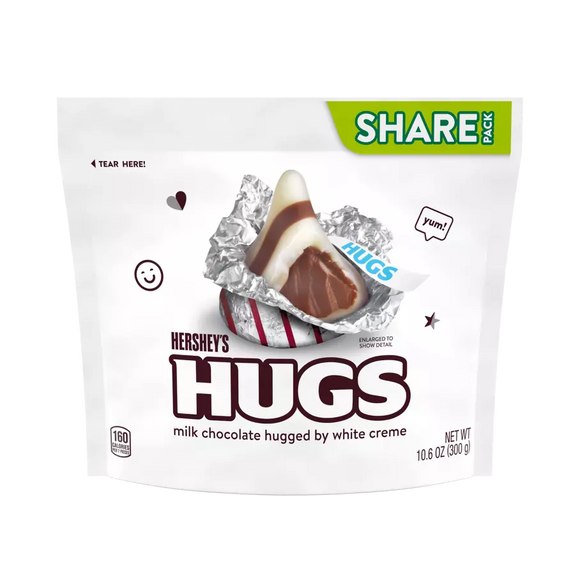 Hershey’s Hugs Share size